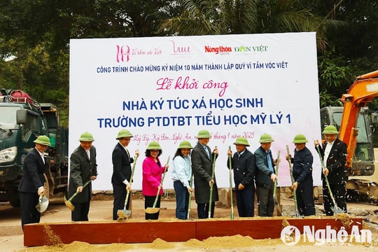 Quỹ 'Vì tầm vóc Việt': Khởi công Dự án cải tạo và nâng cấp Trường PTDTBT Tiểu học Mỹ Lý 1 (Kỳ Sơn)