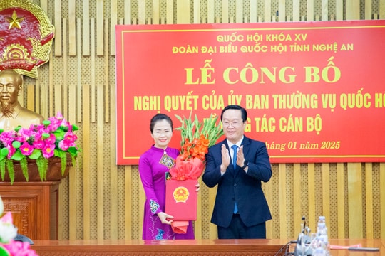 Đồng chí Võ Thị Minh Sinh làm Trưởng Đoàn đại biểu Quốc hội khóa XV tỉnh Nghệ An