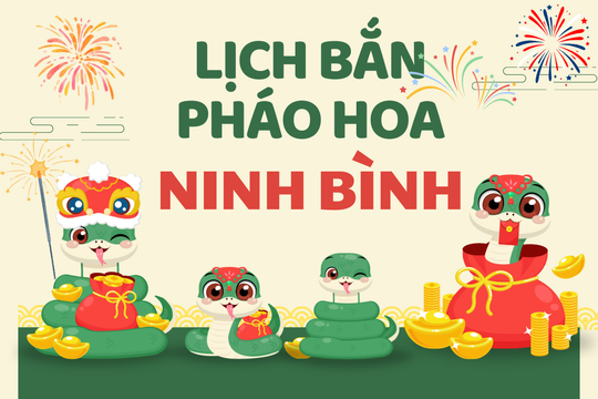 Địa điểm bắn pháo hoa Tết Âm lịch 2025 tại Ninh Bình