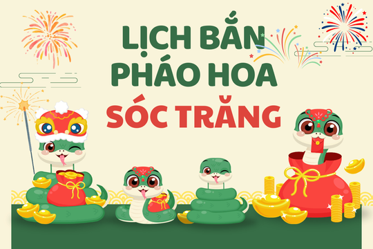 Địa điểm bắn pháo hoa Tết Âm lịch 2025 tại Sóc Trăng