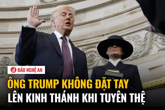 Ông Trump không đặt tay lên Kinh Thánh khi tuyên thệ