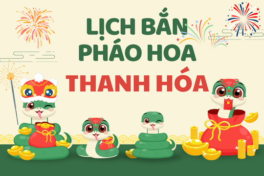 Địa điểm bắn pháo hoa Tết Âm lịch 2025 tại Thanh Hóa