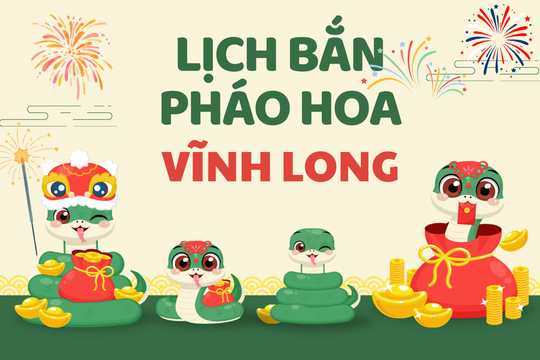 Địa điểm bắn pháo hoa Tết Âm lịch 2025 tại Vĩnh Long