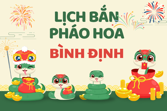 Địa điểm bắn pháo hoa Tết Âm lịch 2025 tại Bình Định