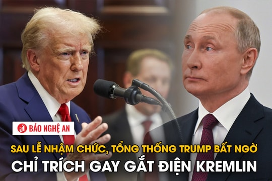 Sau lễ nhậm chức, Tổng thống Trump bất ngờ chỉ trích gay gắt Điện Kremlin