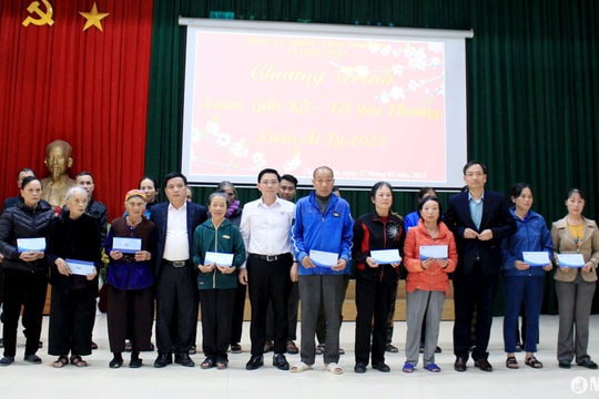 TTH Group phối hợp với Báo Nghệ An trao 60 suất quà Tết tới hộ nghèo ở xã Châu Nhân, huyện Hưng Nguyên