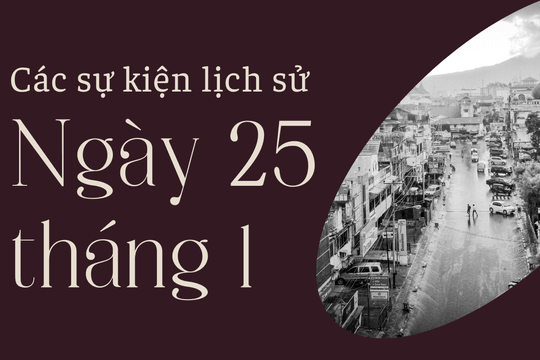 Ngày 25/1 là ngày gì? Các sự kiện lịch sử diễn ra vào ngày 25/1