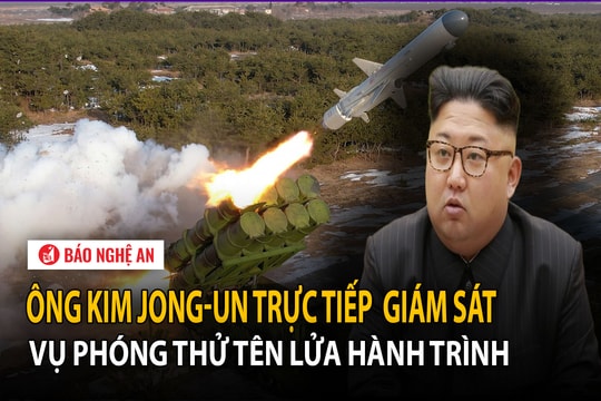 Ông Kim Jong-un trực tiếp giám sát vụ phóng thử tên lửa hành trình