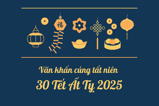 Văn khấn cúng tất niên 30 Tết Ất Tỵ 2025 đúng phong tục, truyền thống Việt Nam