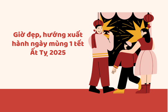 Giờ đẹp, hướng xuất hành ngày mùng 1 tết Ất Tỵ 2025
