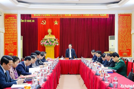 Ban Thường vụ Tỉnh ủy Nghệ An chỉ đạo thực hiện Kết luận số 126-KL/TW của Bộ Chính trị, Ban Bí thư về tiếp tục sắp xếp, tinh gọn bộ máy