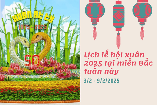 Lịch lễ hội xuân 2025 tại miền Bắc tuần này từ ngày 3/2 đến ngày 9/2/2025