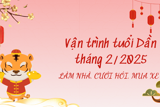 Vận trình tuổi Dần tháng 2/2025 để làm nhà, cưới hỏi, xuất hành