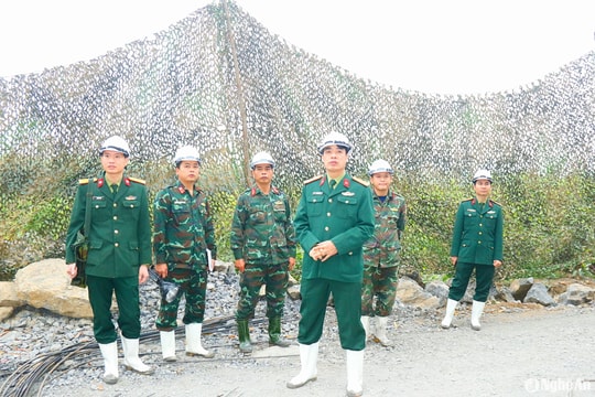 Bộ Chỉ huy Quân sự tỉnh kiểm tra công tác xây dựng công trình quốc phòng tại Quỳnh Lưu
