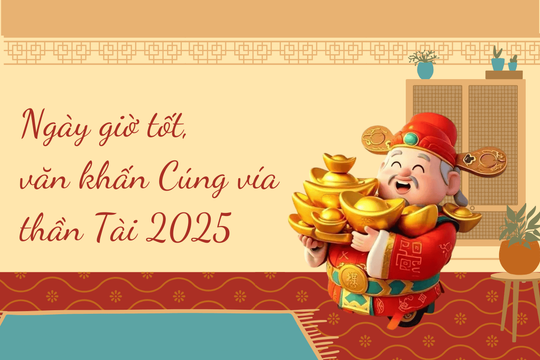 Ngày giờ tốt, văn khấn Cúng vía thần Tài 2025