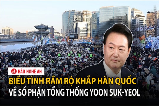 Biểu tình rầm rộ khắp Hàn Quốc về số phận Tổng thống Yoon Suk-yeol