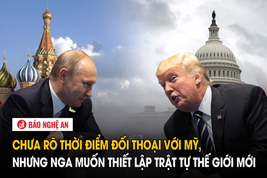 Chưa rõ thời điểm đối thoại với Mỹ, nhưng Nga muốn thiết lập trật tự thế giới mới