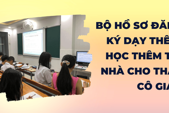 Bộ hồ sơ đăng ký dạy thêm, học thêm tại nhà cho thầy cô giáo