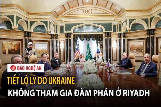 Tiết lộ lý do Ukraine không tham gia đàm phán ở Riyadh