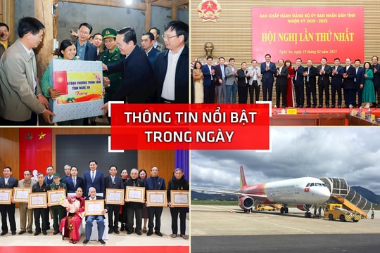 Nghệ An: Thông tin nổi bật ngày 19/2