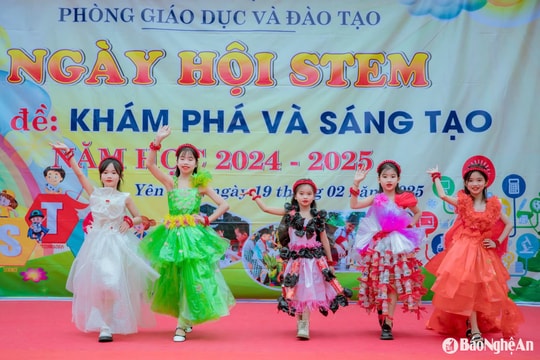 Học sinh huyện vùng cao Nghệ An hòa mình vào không gian sáng tạo STEM