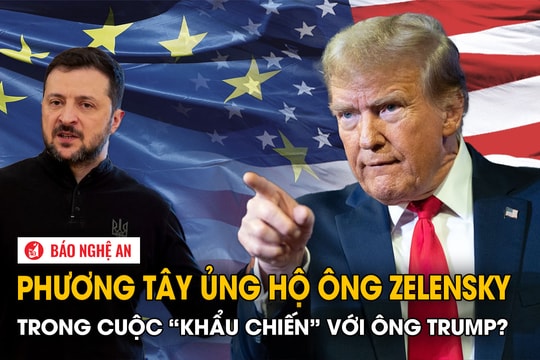 Phương Tây ủng hộ ông Zelensky trong cuộc 'khẩu chiến' với ông Trump?