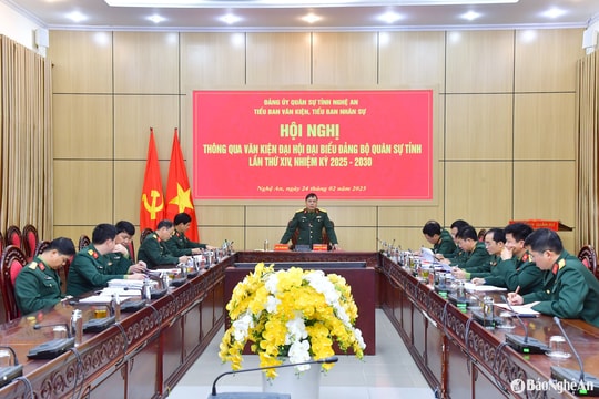 Thông qua văn kiện Đại hội đại biểu Đảng bộ Quân sự tỉnh Nghệ An lần thứ XIV