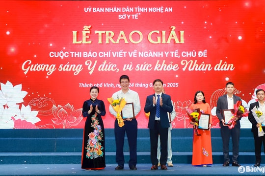 Báo Nghệ An đoạt giải Nhất Cuộc thi báo chí viết về ngành Y tế