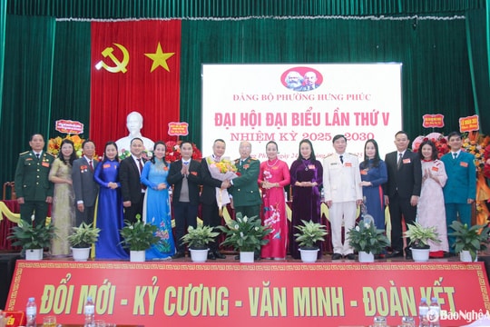 Đồng chí Nguyễn Quang Việt tái giữ chức Bí thư Đảng ủy phường Hưng Phúc (TP Vinh), nhiệm kỳ 2025 – 2030