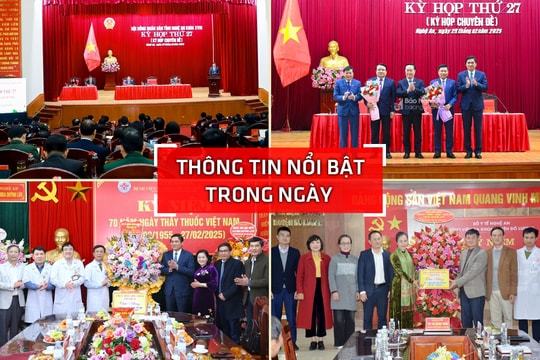Nghệ An: Thông tin nổi bật ngày 25/2