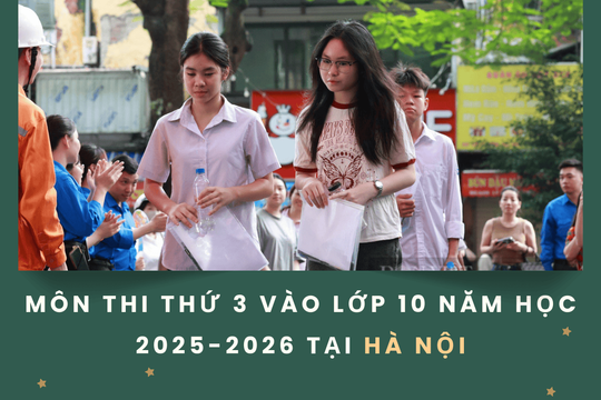 Môn thi thứ 3 vào lớp 10 năm học 2025-2026 tại Hà Nội