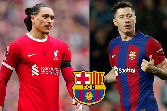 Barcelona "chơi lớn": Đổi Darwin Nunez thay Lewandowski