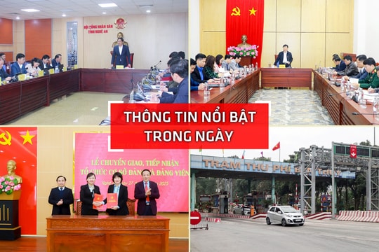 Nghệ An: Thông tin nổi bật ngày 27/2