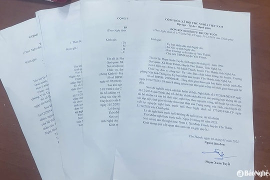 5 lãnh đạo phòng, ban của huyện Yên Thành xin nghỉ hưu trước tuổi