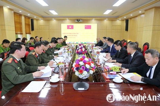 Công an tỉnh Nghệ An hội đàm với Công an tỉnh Hồ Nam (Trung Quốc)