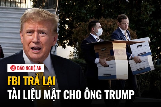 FBI trả lại tài liệu mật cho ông Trump