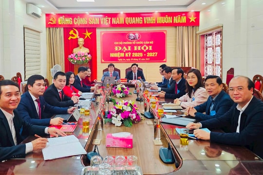 Đại hội Chi bộ Phòng Tổ chức cán bộ, Đảng bộ Ban Tổ chức Tỉnh ủy nhiệm kỳ 2025 - 2027