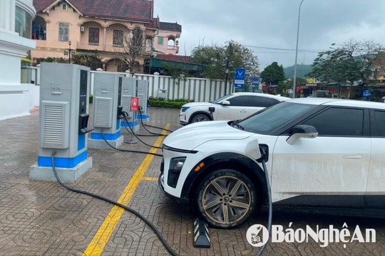 Trạm sạc xe điện có ở 20/20 huyện, thành thị ở Nghệ An