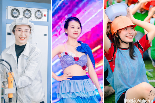 Nét đẹp rạng rỡ của nữ công nhân Nghệ An