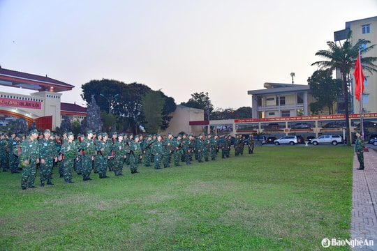 Bộ Chỉ huy Quân sự tỉnh Nghệ An luyện tập chuyển trạng thái sẵn sàng chiến đấu