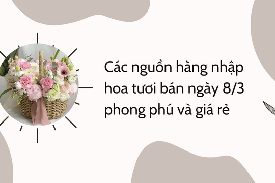 Các nguồn hàng nhập hoa tươi bán ngày 8/3 phong phú và giá rẻ
