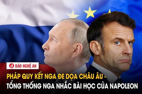 Pháp quy kết Nga đe dọa châu Âu - Tổng thống Putin nhắc bài học của Napoleon