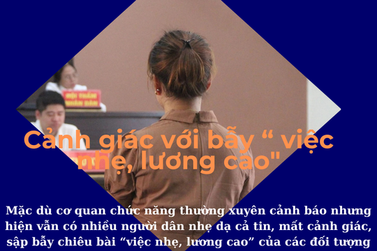 Cảnh giác với bẫy “việc nhẹ lương cao”