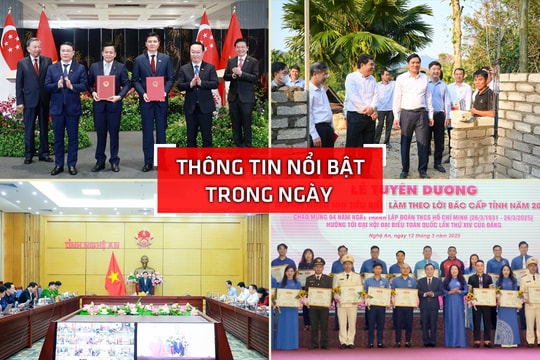 Nghệ An: Thông tin nổi bật ngày 12/3