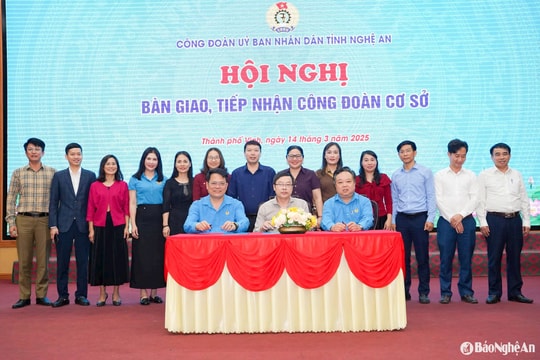 Công đoàn UBND tỉnh Nghệ An tiếp nhận 85 công đoàn cơ sở