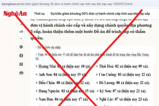 Xuất hiện hình ảnh cắt ghép, giả mạo bài viết của Báo Nghệ An