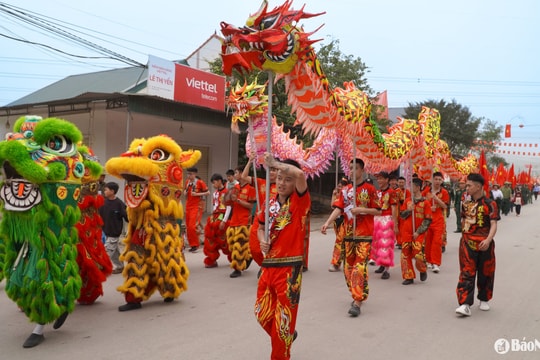 Nô nức lễ rước ngựa, thi trống tế tại quần thể di tích độc nhất xứ Nghệ