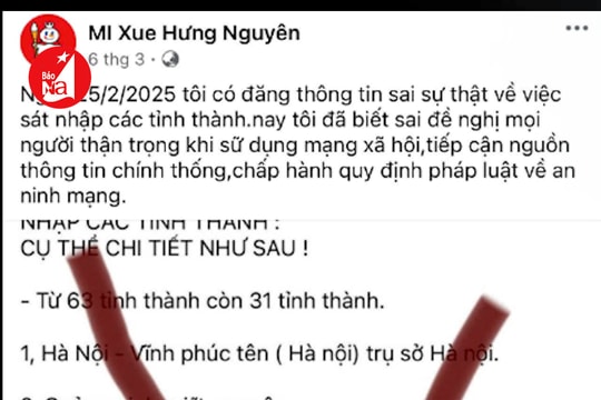 Công an Nghệ An xử phạt cá nhân tung tin sai về sáp nhập tỉnh