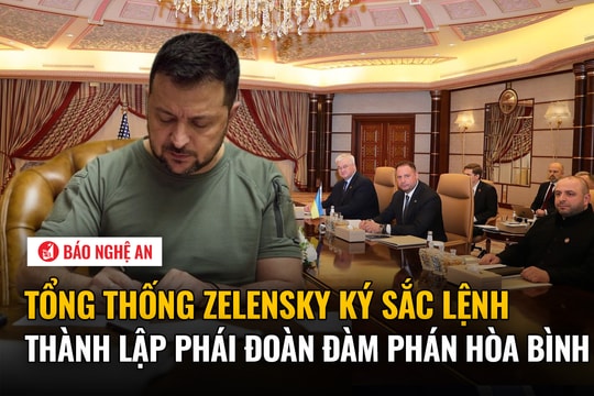 Tổng thống Zelensky ký sắc lệnh thành lập phái đoàn đàm phán hòa bình