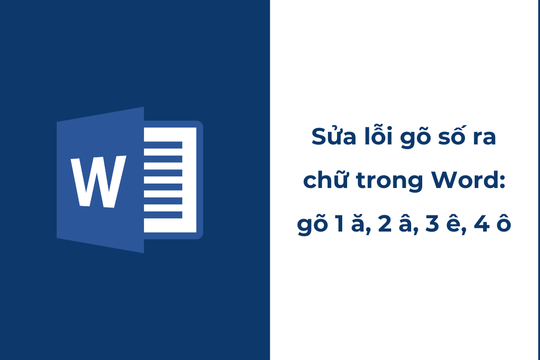 Sửa lỗi gõ số ra chữ trong Word: gõ 1 ă, 2 â, 3 ê, 4 ô